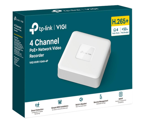 TP-Link VIGI NVR1104H-4P 4-kanałowy sieciowy rejestrator wideo PoE+ - 1146048 - zdjęcie 3